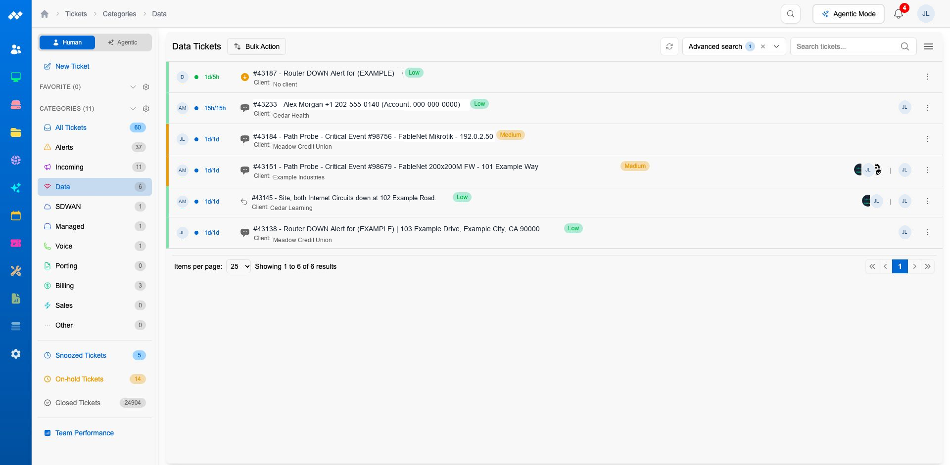 AI-powered conversational service desk